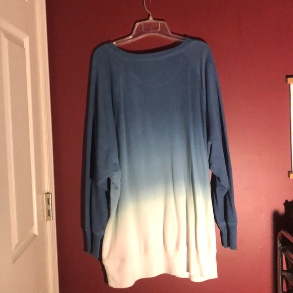 Oversized SO Blue and White Ombré sweatshirt - Picture 2 of 3
